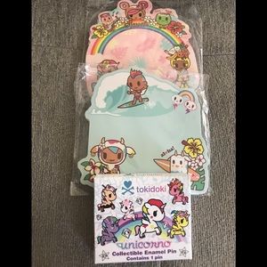 tokidoki Other - Tokidoki unicorno pin and Tokidoki Hawaii notes tokidoki Other - Tokidoki unicorno pin and Tokidoki Hawaii notes